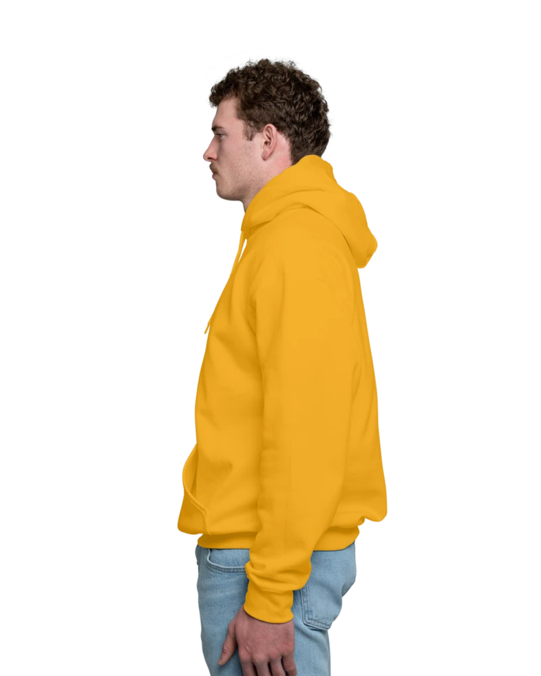 Image of a model wearing a 18500 Gildan Blend Pullover Hooded Sweatshirt