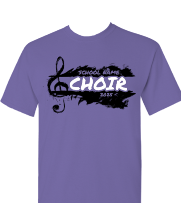 Grunge Music Note Choir design idea