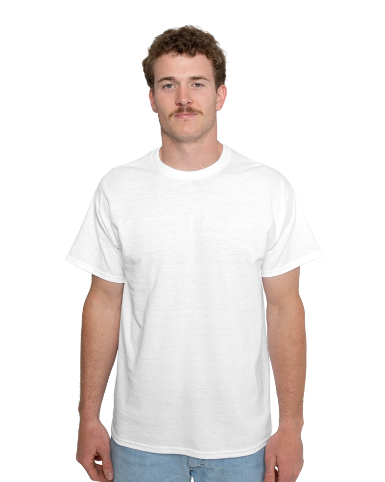 Image of a model wearing a 202 Tultex Unisex Fine Jersey T-Shirt
