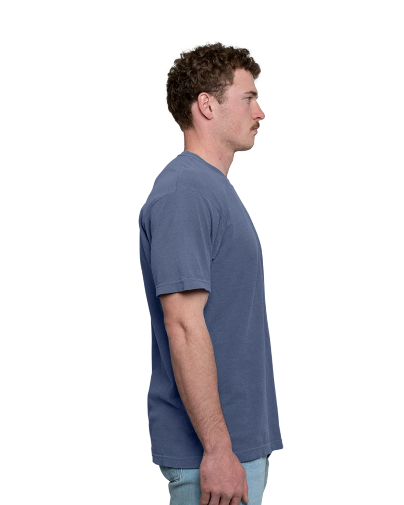 Image of a model wearing a M&O 6500 Garment Dyed Adult Tee