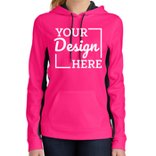 LST235 Sport-Tek Ladies Sport-Wick Fleece Colorblock Hooded Pullover