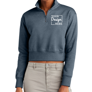 Custom Sweats:  DT6111 District® Women’s V.I.T.™ Fleece 1/2-Zip