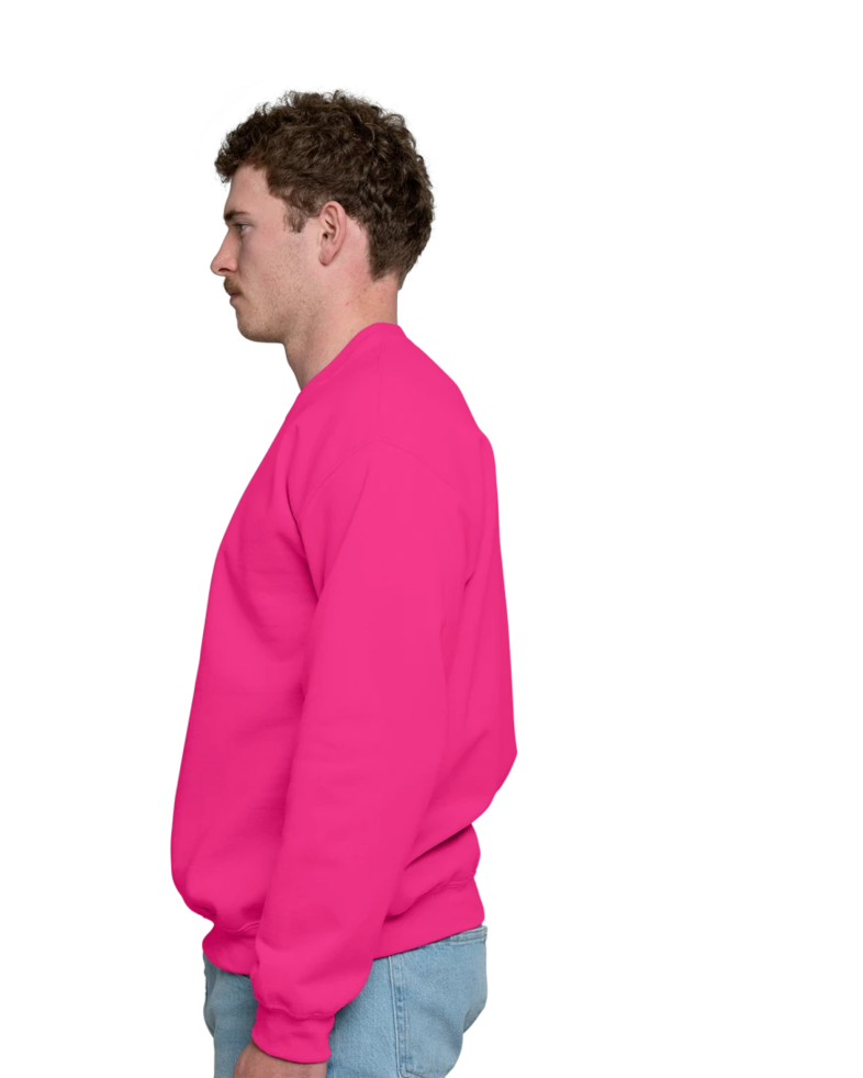 Image of a model wearing a 18000 Gildan Crewneck Sweatshirt