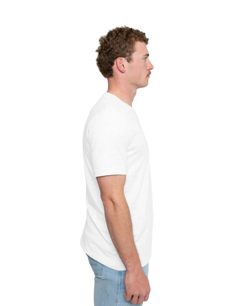 Image of a model wearing a 3005 Bella + Canvas Unisex Jersey Short-Sleeve V-Neck T-Shirt