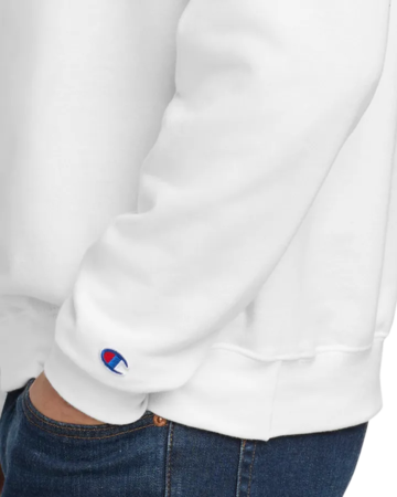 Closeup of a S6000 Champion Eco Fleece Crewneck Sweatshirt