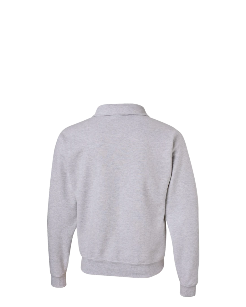 Image of a model wearing a 4528 Jerzees Super Sweats 50/50 Quarter-Zip Pullover