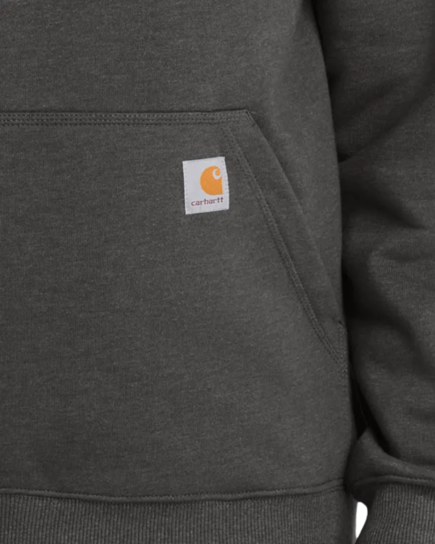 Closeup of a CT100615 Carhartt Rain Defender Paxton Heavyweight Hooded Sweatshirt