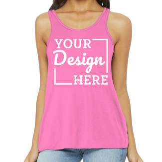 Custom Featured Brands:  B8800 Bella + Canvas Ladies Flowy Racerback Tank