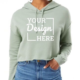 Custom Featured Brands:  AFX64CRP Independent Trading Co. Women’s Lightweight Cropped Hooded Sweatshirt
