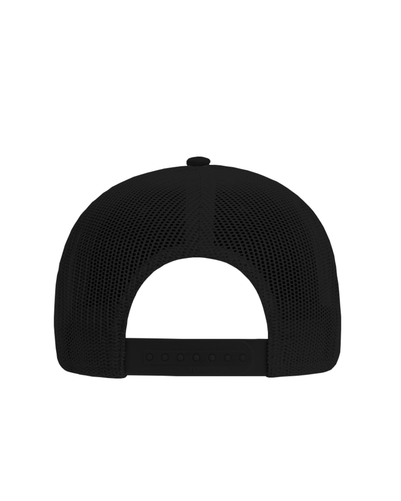 Image of a model wearing a 83-1273 OTTO CAP 6 Panel Low Profile Mesh Back Trucker Hat