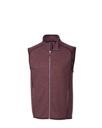 Image of a model wearing MCO00047 Cutter & Buck Mainsail Sweater-Knit Mens Full Zip Vest