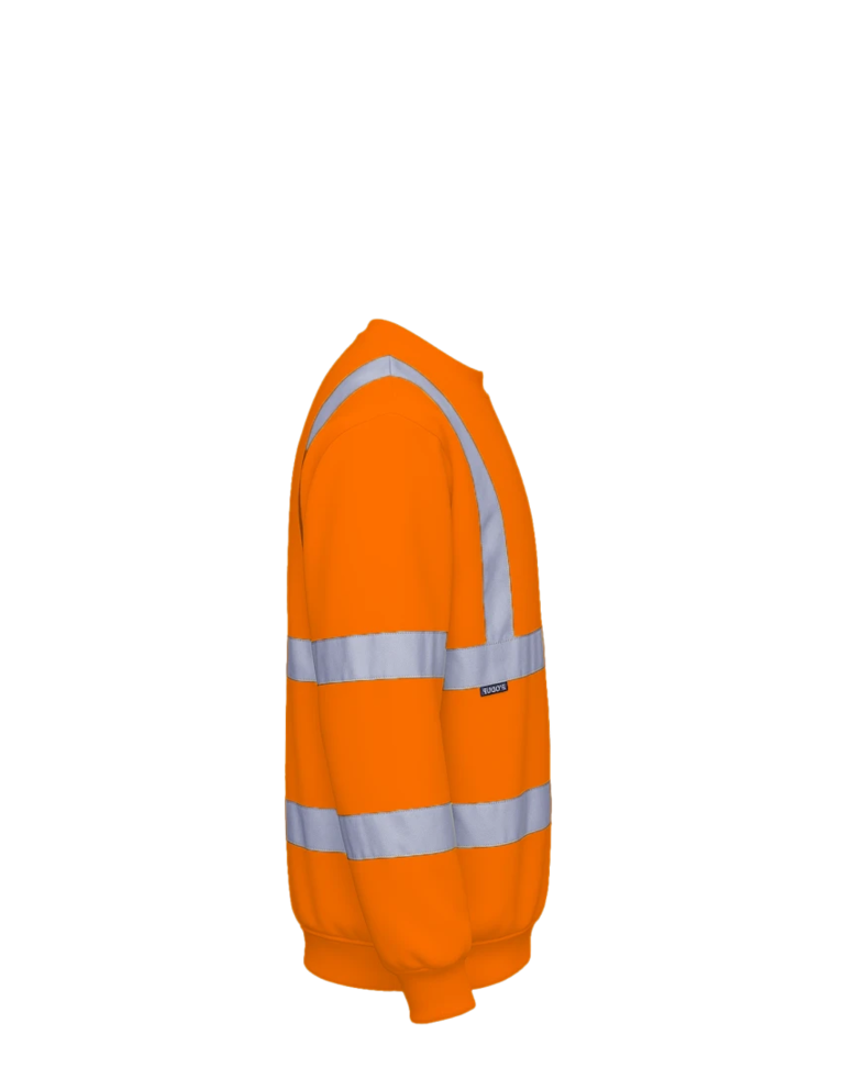 Image of a model wearing a B303 Portwest Hi-Vis Sweatshirt