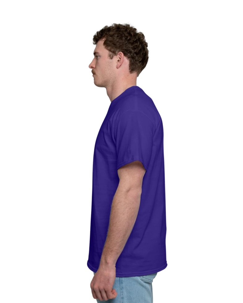 Image of a model wearing a 8000 Gildan DryBlend 50/50 Tee