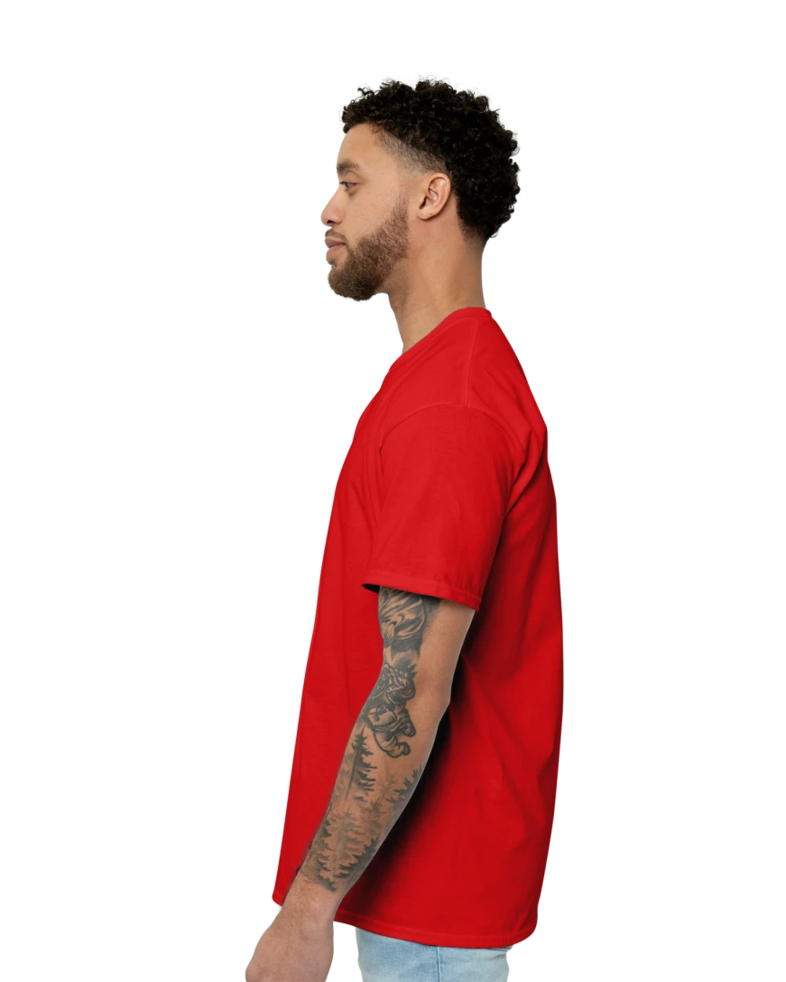 Image of a model wearing a PC61 Port & Company Essential Tee