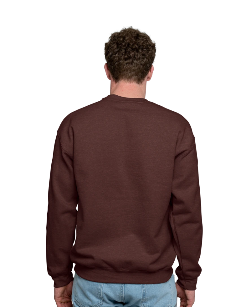 Image of a model wearing a 18000 Gildan Crewneck Sweatshirt