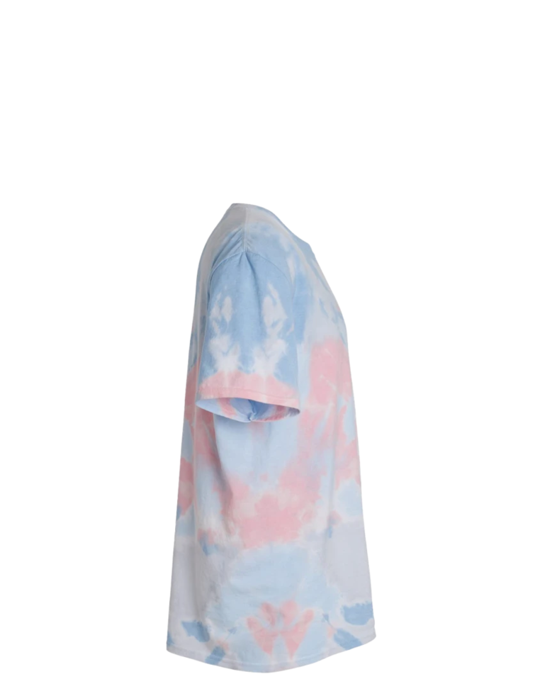 Image of a model wearing a 650DR Dyenomite Dream Tie-Dyed T-Shirt