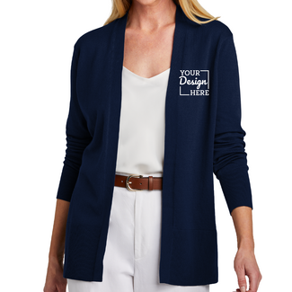 Custom Business Apparel:  BB18403 Brooks Brothers® Women’s Cotton Stretch Long Cardigan Sweater