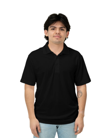 Model wearing a ST640 Sport-Tek PosiCharge RacerMesh Polo