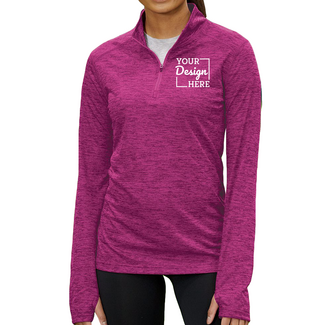 Performance Athletic Shirts:  4173 Badger Tonal Blend Ladies 1/4 Zip