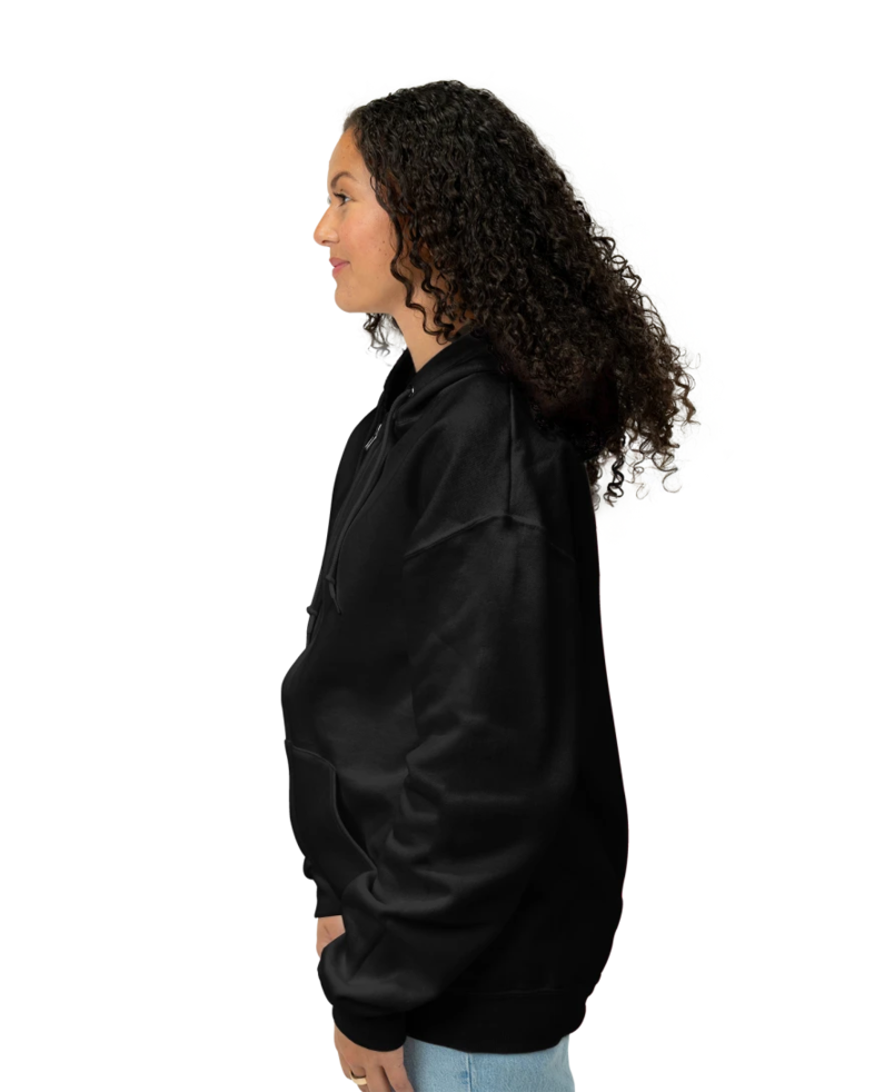 Image of a model wearing a 993M Jerzees Full Zip Hood