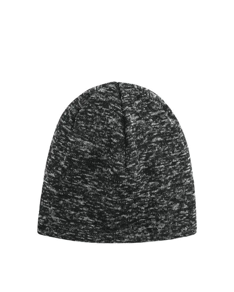 Image of a model wearing a C917 Port Authority Heathered Knit Beanie