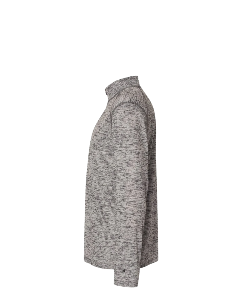 Image of a model wearing a 4172 Badger Tonal Blend 1/4 Zip