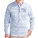 MCK01081 Cutter & Buck Traverse Camo Print Stretch Quarter Zip Men's Pullover