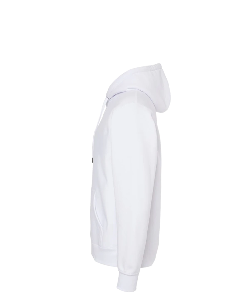 Image of a model wearing a IND5000P Independent Trading Co. Legend Premium Heavyweight Cross-Grain Hooded Sweatshirt