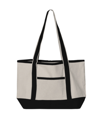 Model wearing a Q125800 Q-Tees 20L Small Deluxe Tote