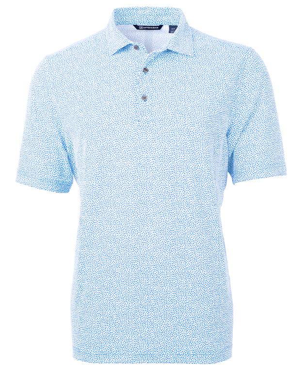 MCK01161 Cutter & Buck Virtue Eco Pique Botanical Print Recycled Mens Polo