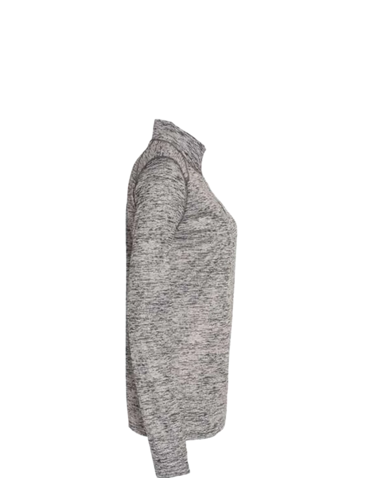 Image of a model wearing a 4173 Badger Tonal Blend Ladies 1/4 Zip