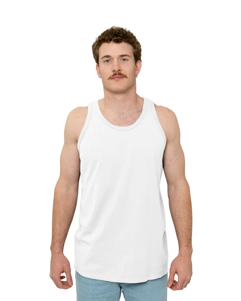 Image of a model wearing a GDH300 ComfortWash by Hanes Garment-Dyed Unisex Tank Top