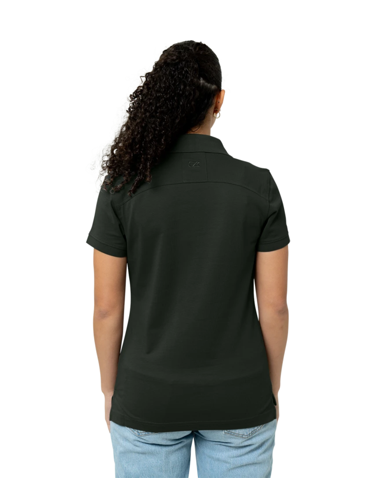 Image of a model wearing a LCK08685 Cutter & Buck Ladies Advantage Tri-Blend Pique Polo