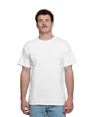 Model wearing a 5000 Gildan Heavy Cotton T-Shirt