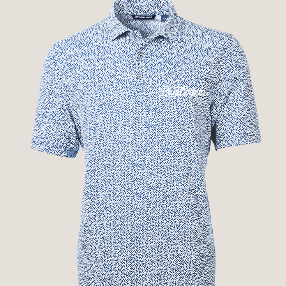 Image of MCK01161 Cutter & Buck Virtue Eco Pique Botanical Print Recycled Mens Polo