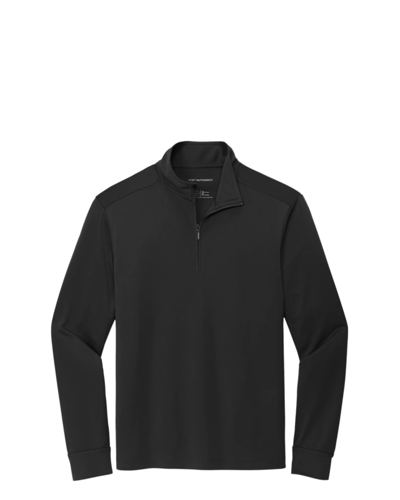 Image of a model wearing a K865 Port Authority® C-FREE™ Snag-Proof 1/4-Zip