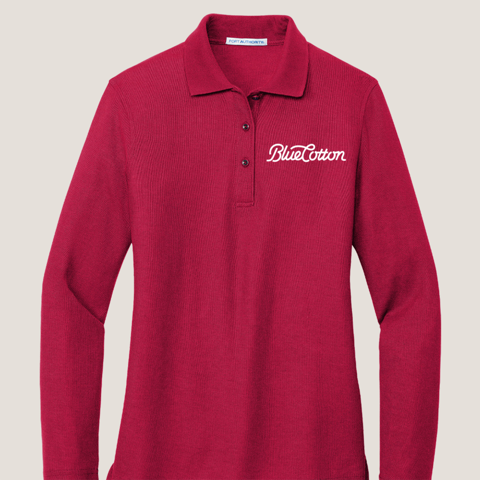 Image of L500LS Port Authority Ladies' Silk Touch Long Sleeve Polo