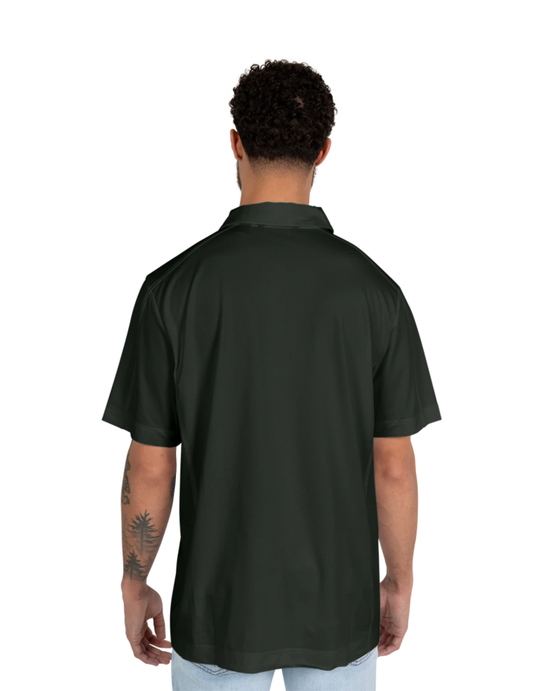 Image of a model wearing a MCK01127 Cutter & Buck Prospect Textured Stretch Mens Short Sleeve Polo