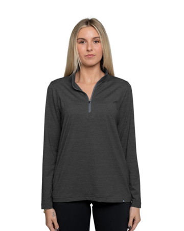 Model wearing a TM1WW003 TravisMathew Ladies Crestview 1/4-Zip