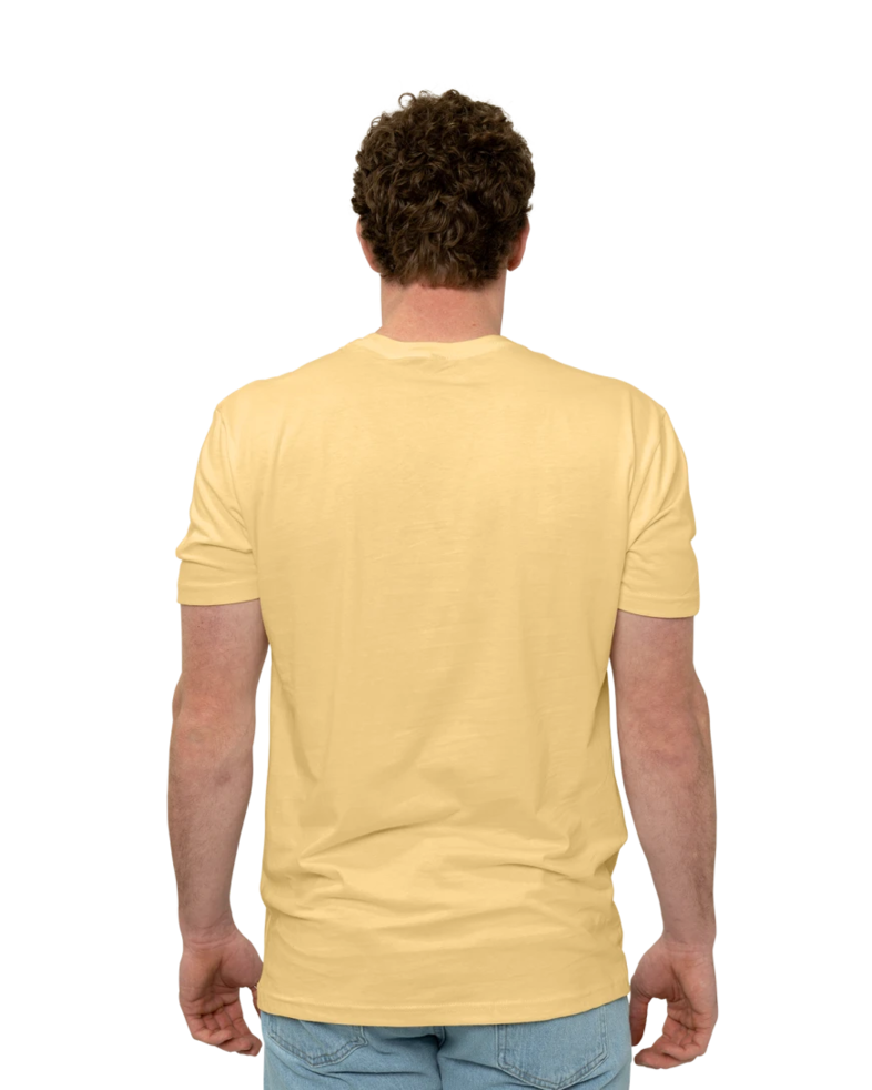 Image of a model wearing a NL3600 Next Level Premium Fitted Short Sleeve Crew Tee