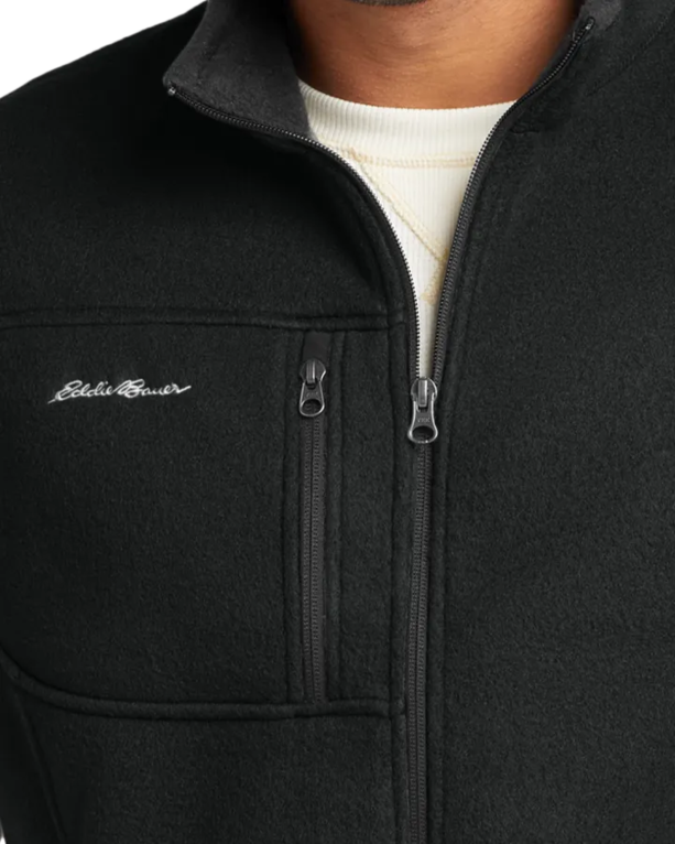 Closeup of a EB204 Eddie Bauer Fleece Vest