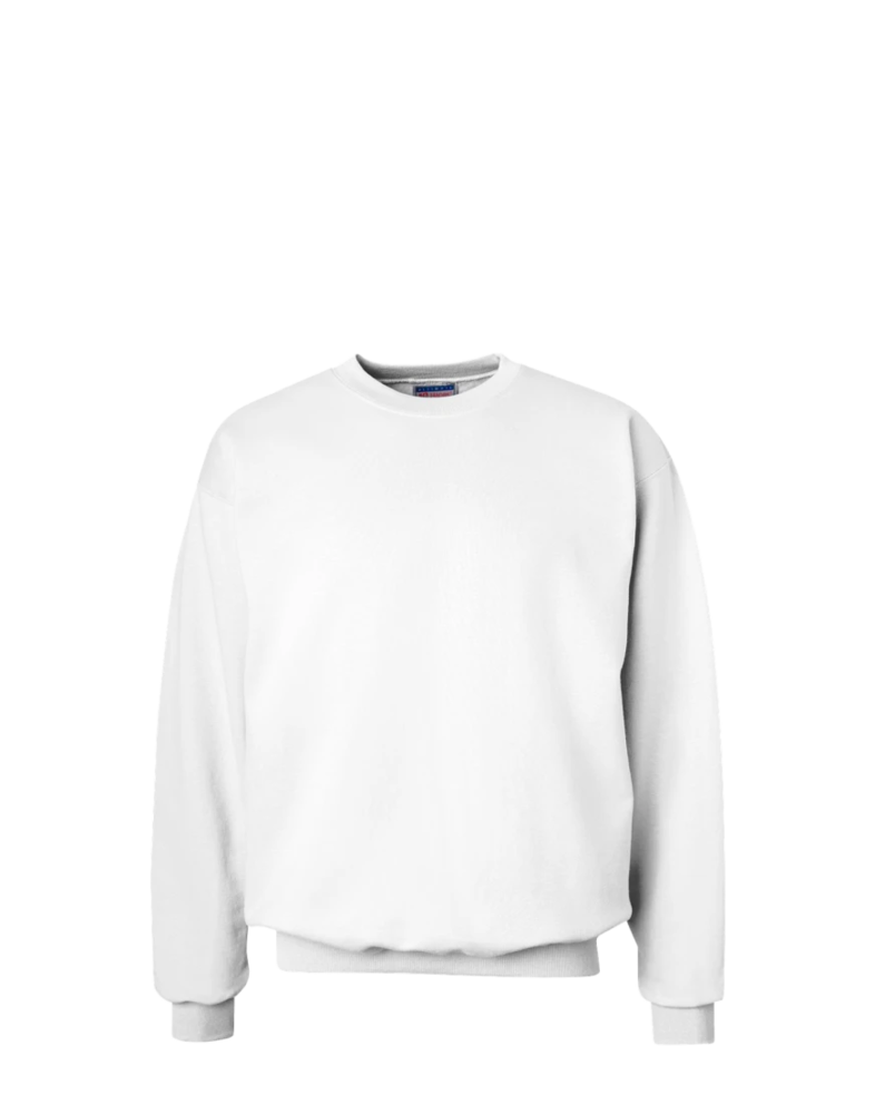 Image of a model wearing a F260 Hanes Ultimate Cotton Crewneck