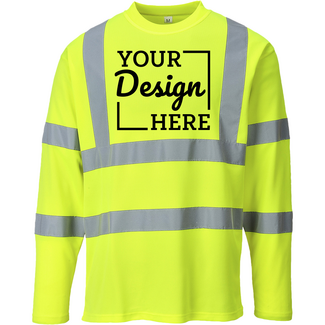 Custom T-shirts:  S278 Portwest Cotton Comfort Long Sleeve T-Shirt