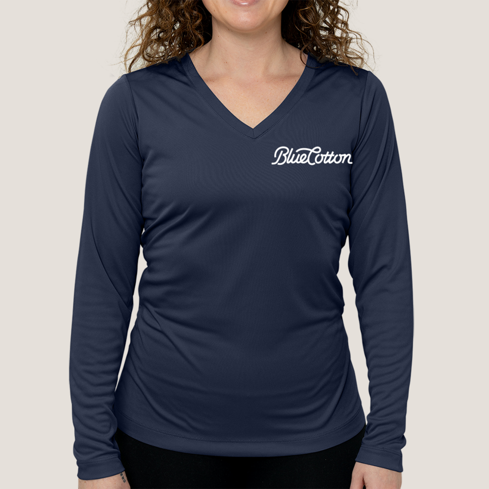 Image of LST353LS Sport-Tek Ladies Long Sleeve V-Neck PosiCharge Competitor Tee
