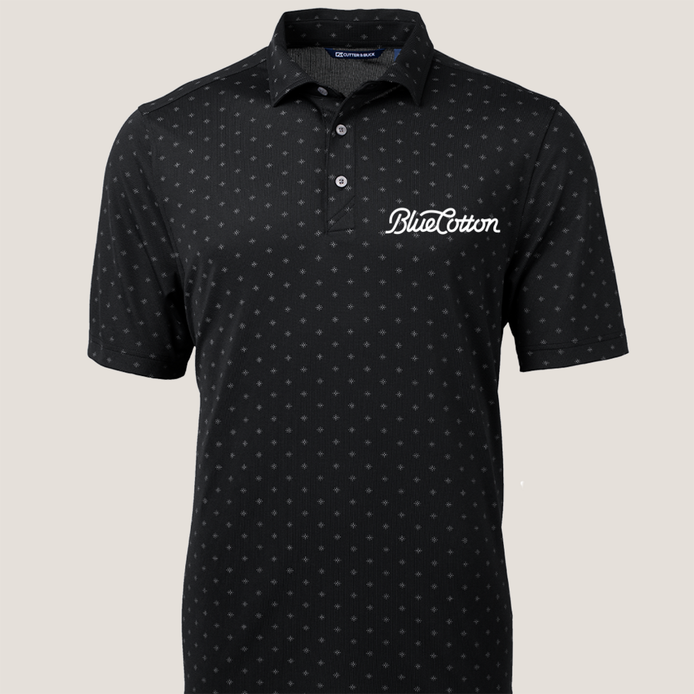 Image of MCK01170 Cutter & Buck Virtue Eco Pique Tile Print Recycled Mens Polo