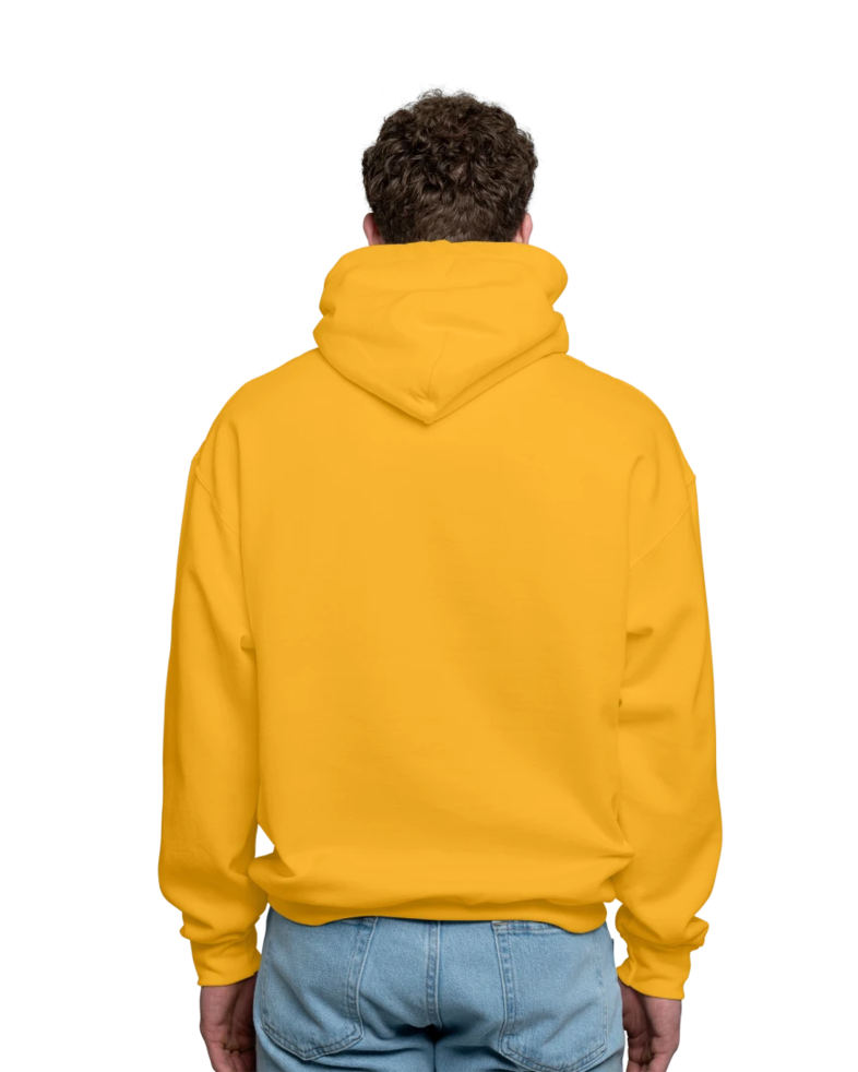 Image of a model wearing a 18500 Gildan Blend Pullover Hooded Sweatshirt