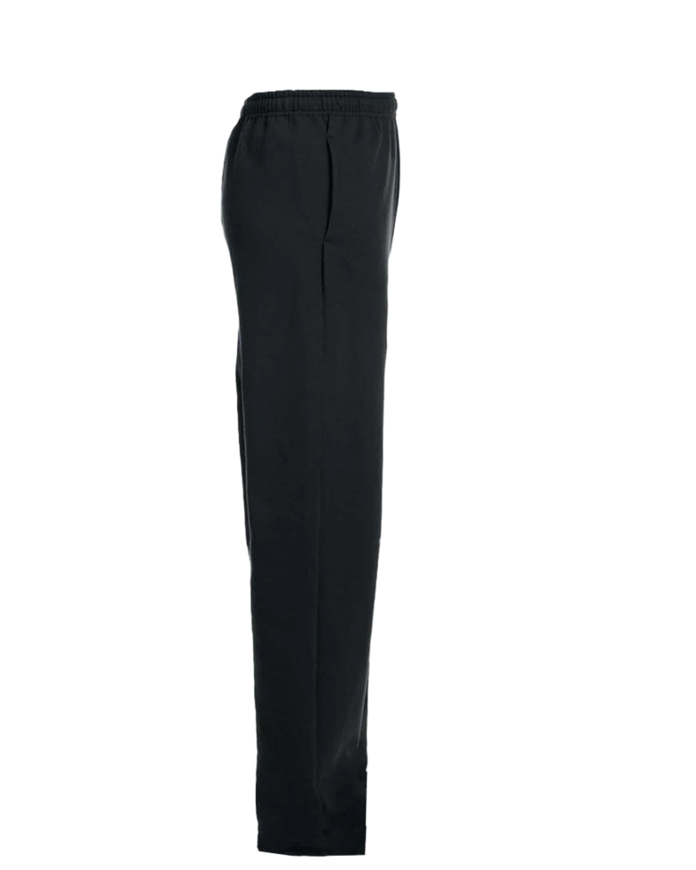 Image of a model wearing a 974MP Jerzees NuBlend Open Bottom Pocketed Sweatpants