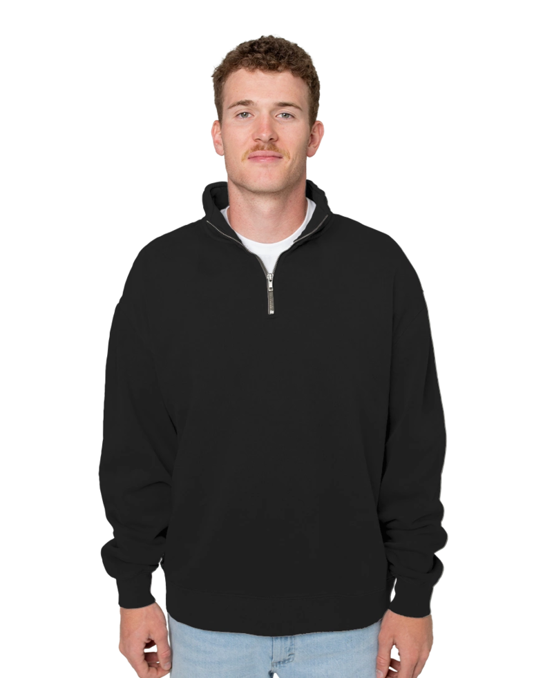 Image of a model wearing a 5167 AS Colour Relax Faded Half Zip