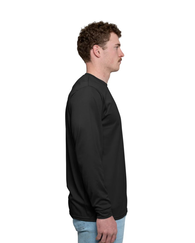 Image of a model wearing a Augusta 788 Wicking Long Sleeve Tee