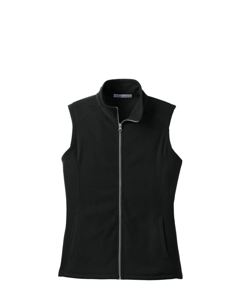 Image of a model wearing a L226 Port Authority Ladies Microfleece Vest
